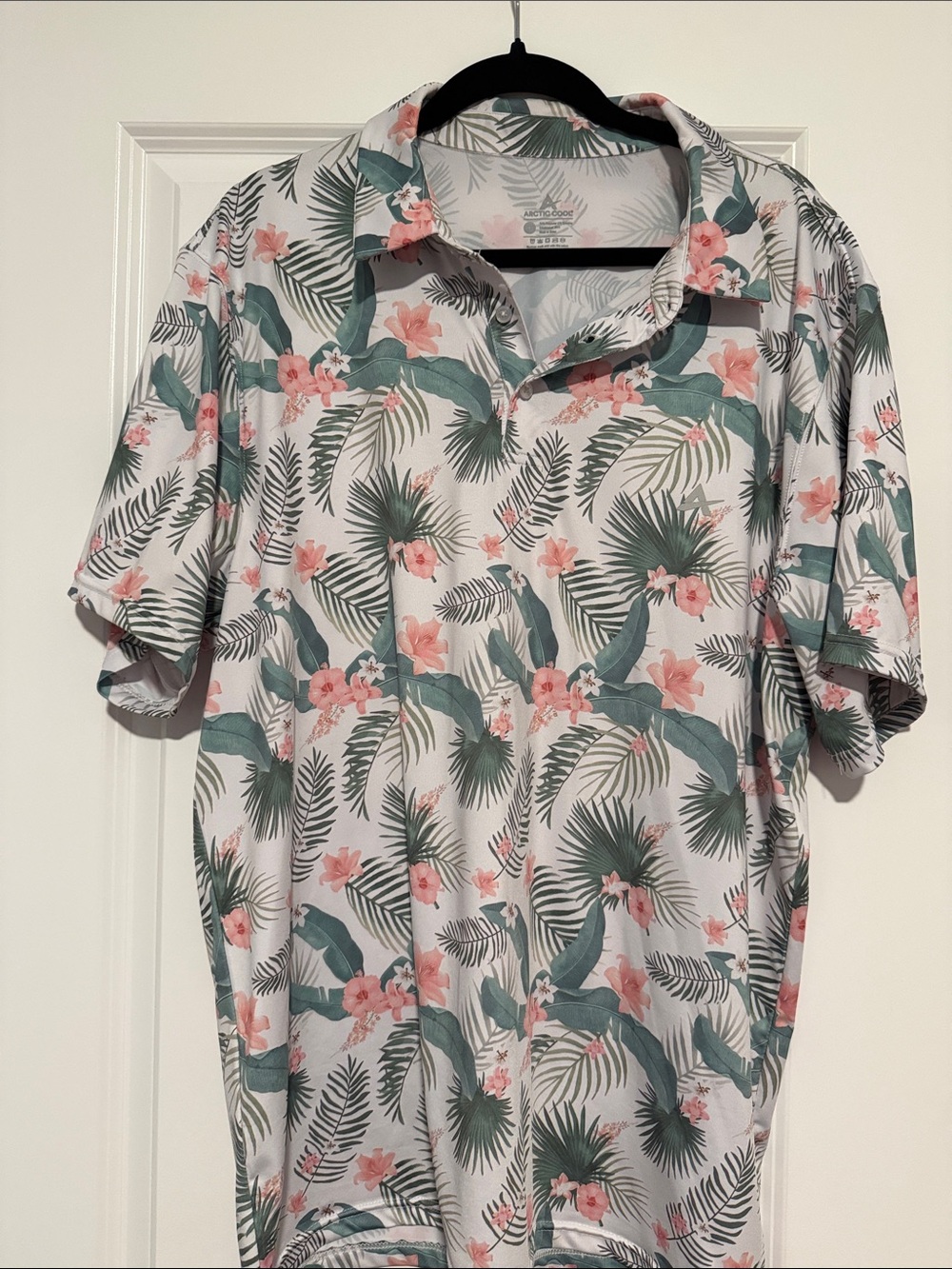 Arctic Cool Men's Floral Tropical Polo Shirt